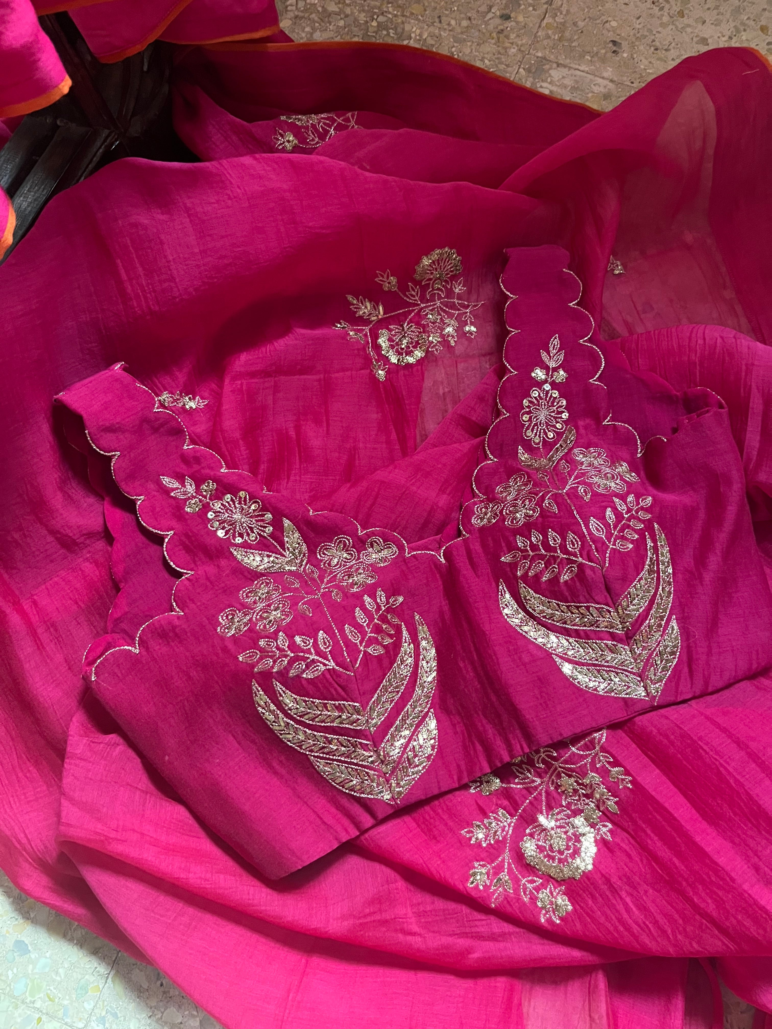 Rani chanderi saree