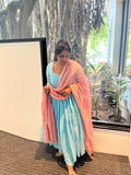 Neelima chanderi kurtha set