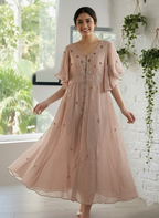 Elysian Blush Flutter Dress