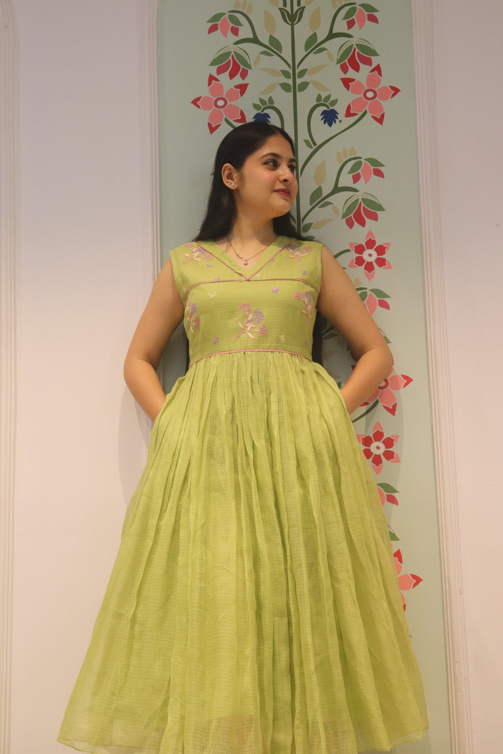 Sage Bloom Kota Dress