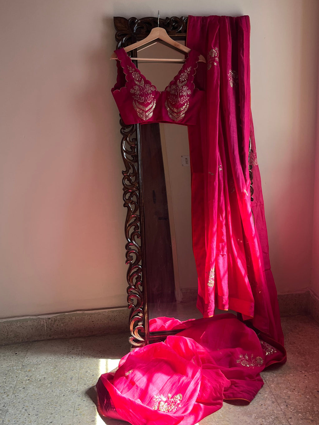 Rani chanderi saree