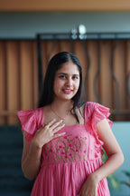 Raspberry Mull dress
