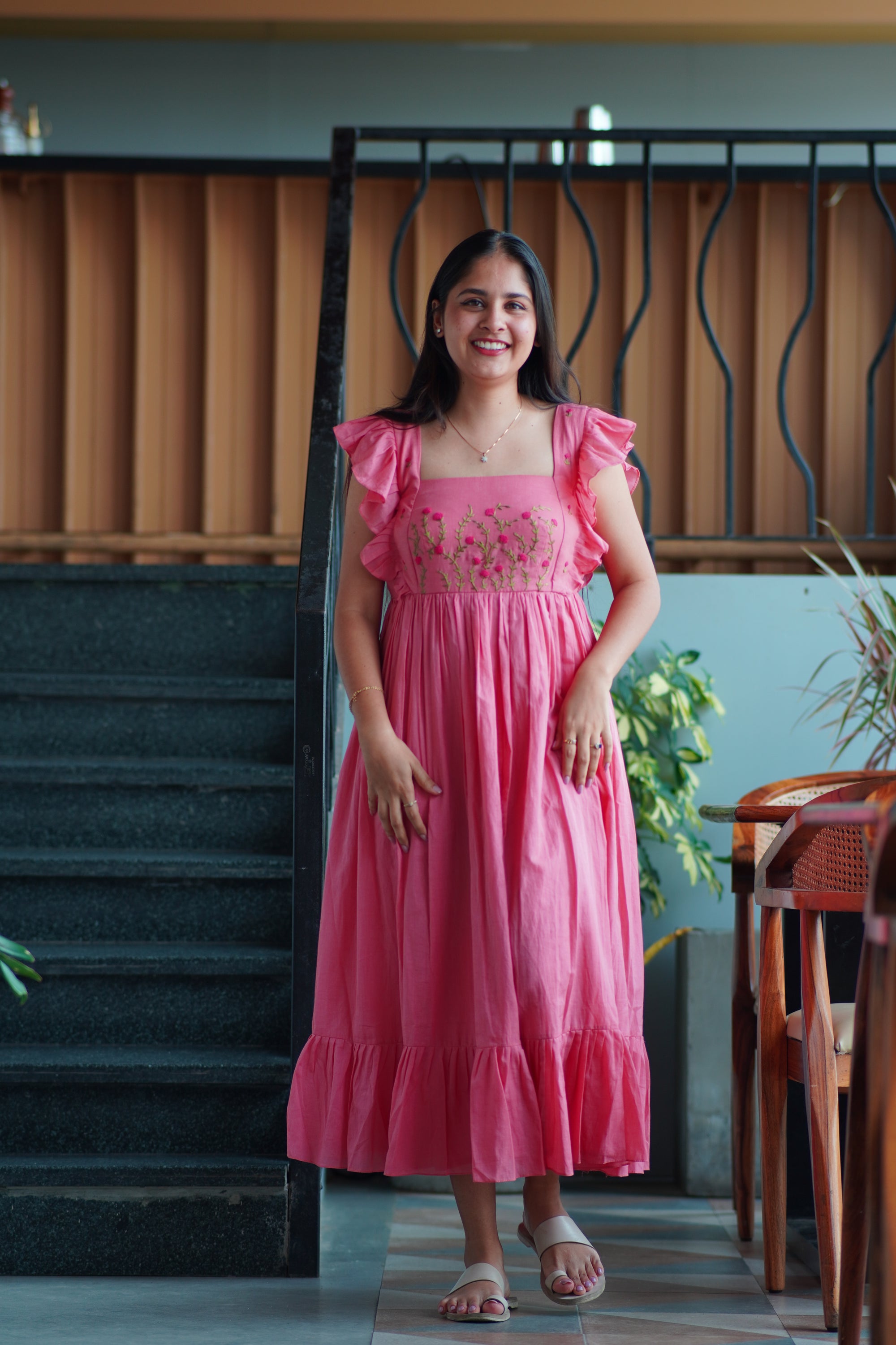 Raspberry Mull dress