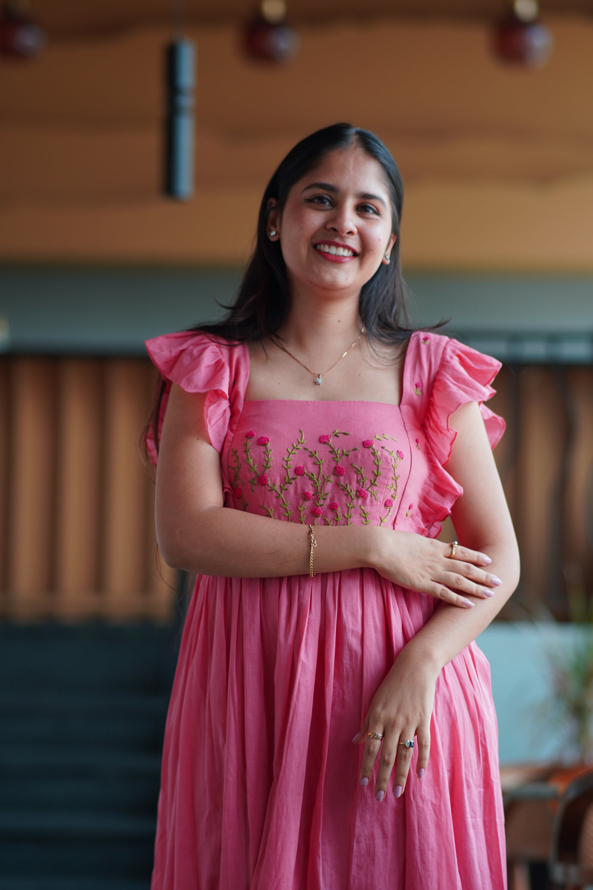 Raspberry Mull dress
