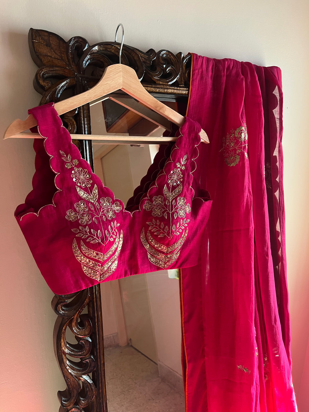 Rani chanderi saree