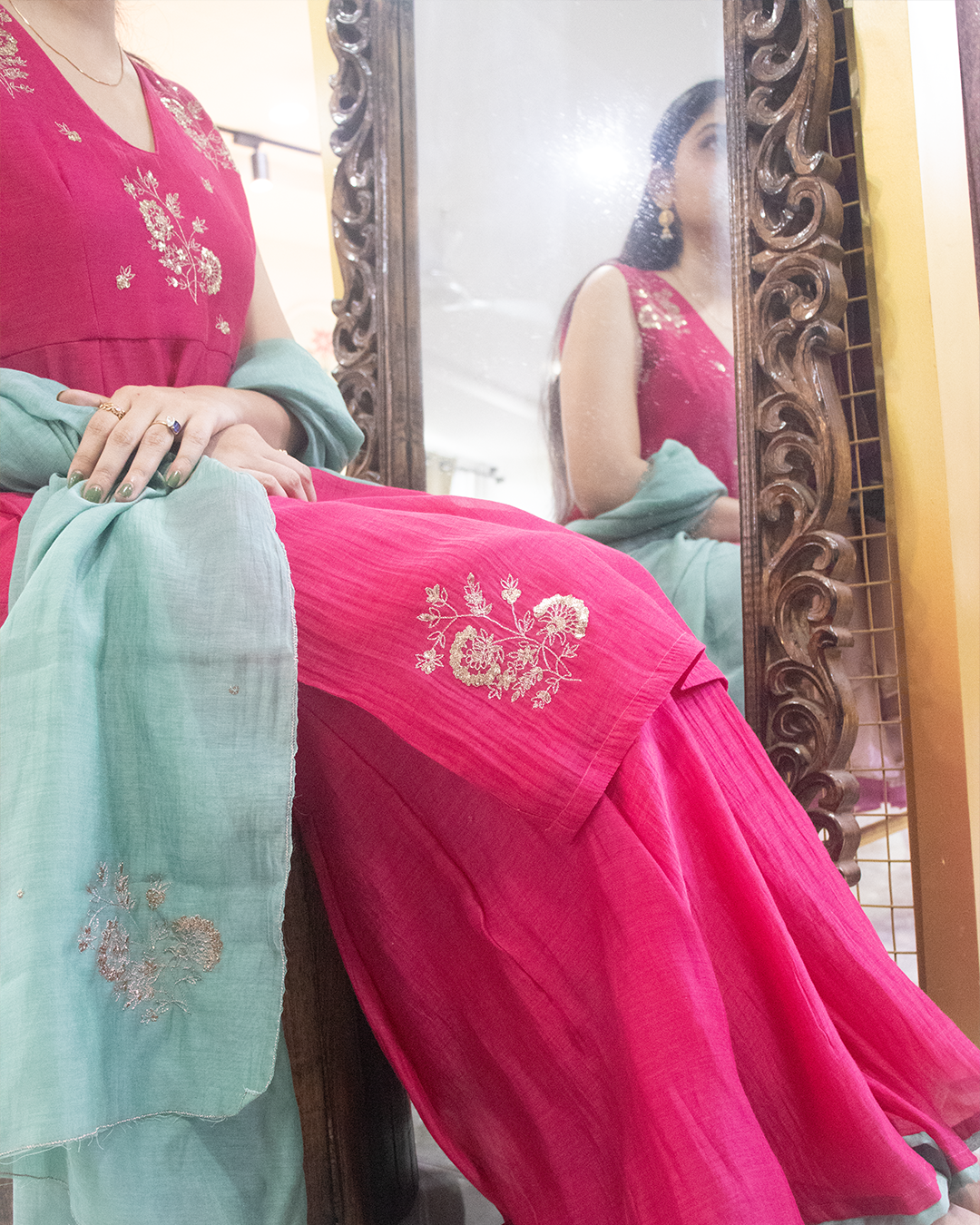Meher Chanderi Suit Set
