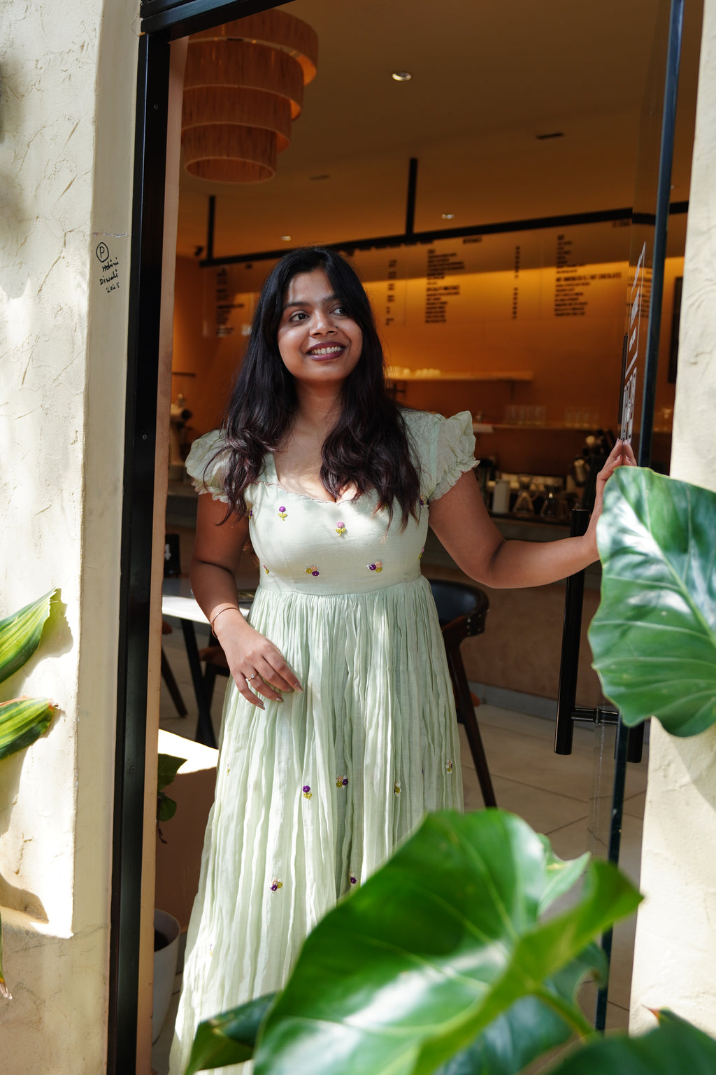 Myra Pistachio Dress