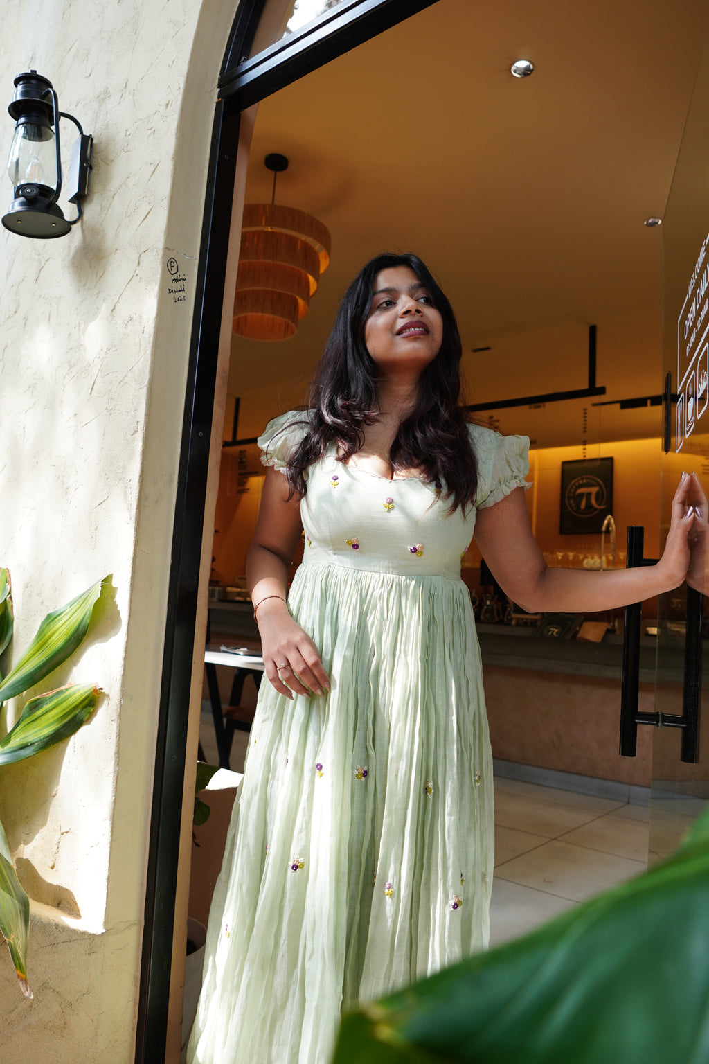 Myra Pistachio Dress