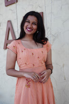 Aarvi Peach Dress