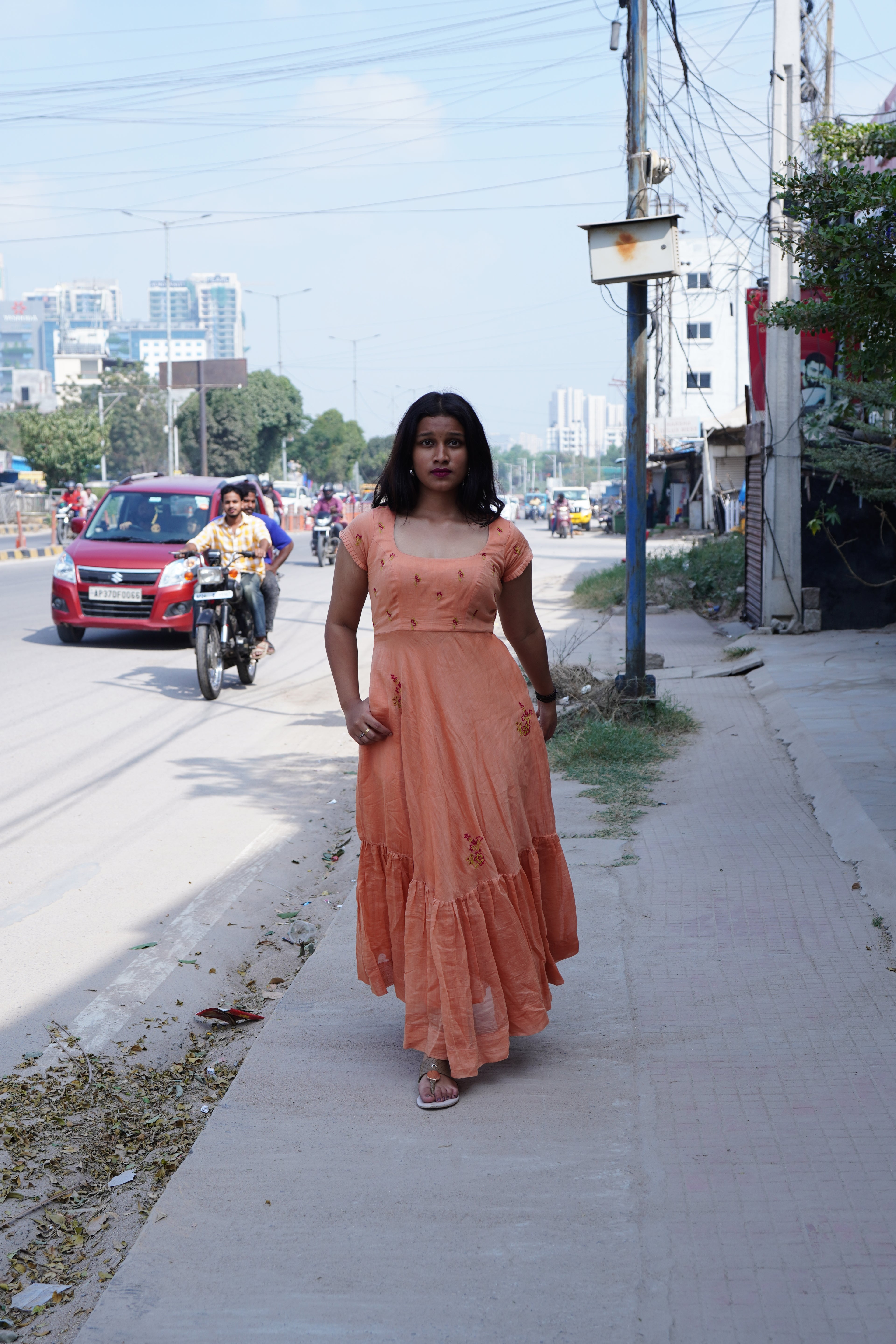Aarvi Peach Dress