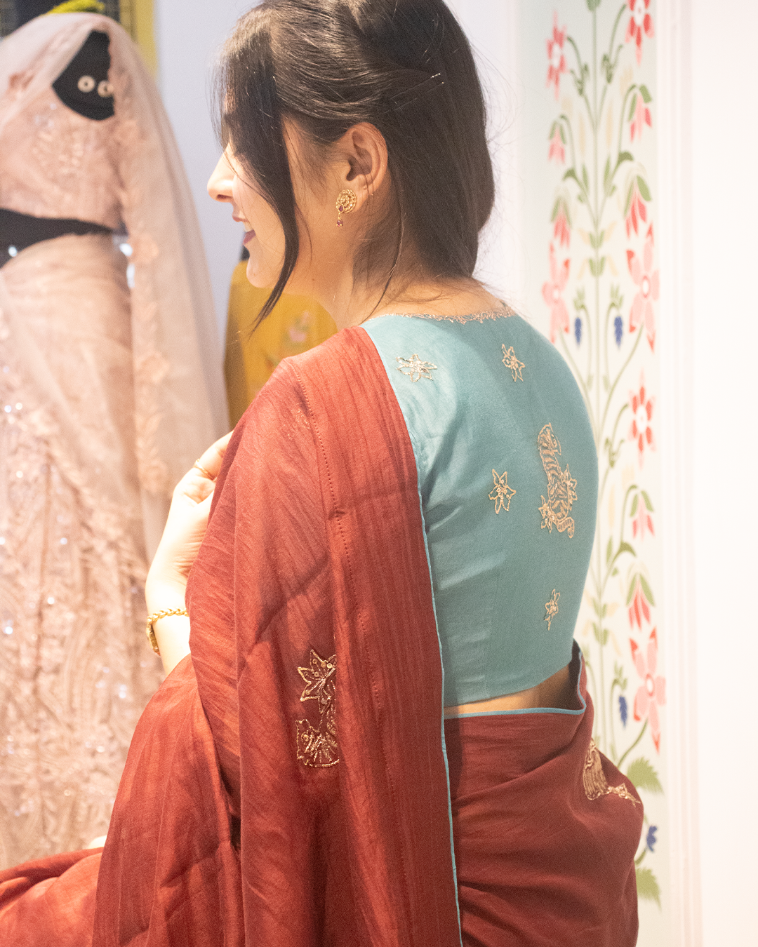 Tiger Lily Chanderi Saree