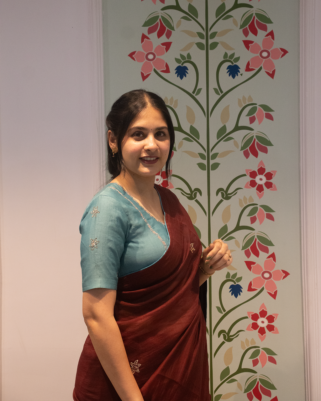 Tiger Lily Chanderi Saree