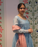 Neelima chanderi kurtha set